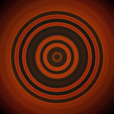 Abstract orange concentric ripple pattern background with warm gradient ene.. Stock Footage 345690052