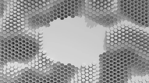 Abstract orange crystallized background. Honeycombs move like an ocean. With Stockbeeldmateriaal 90871402