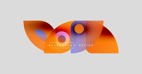 Abstract orange design. Fluid shapes overlap, creating dynamic visual effect. Illustrazione stock