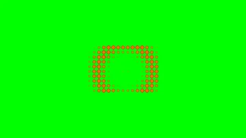 Abstract orange diamond pattern arranged in a frame on a vibrant green screen Stock Footage 340264952