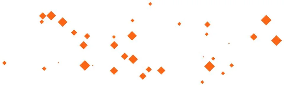 Abstract orange diamond pattern background, Scattered geometric shapes vector Stockillustratie