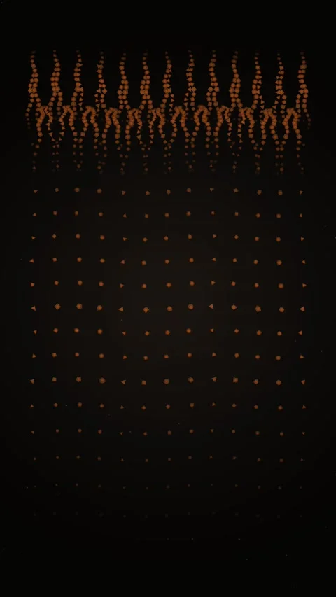 Abstract Orange Dots Pattern Morphing on Dark Gradient Background Stock Footage 347074361