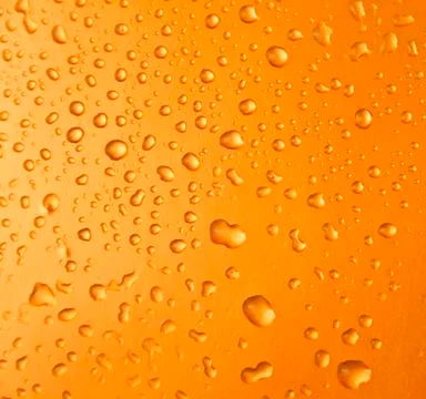 Abstract orange drops of water background Stock Illustration