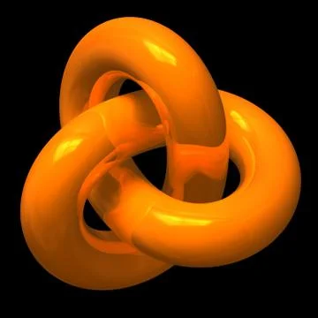 Abstract orange endless loop Stock Illustration