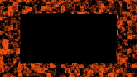 Abstract Orange Filmstrip Frames on Black Background Cinematic Motion Stock Footage 342517101