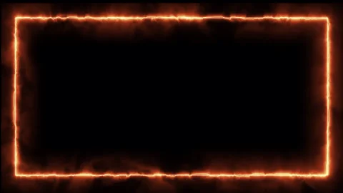 Abstract orange fire glowing energy frame loop video Stock-Footage 343956546