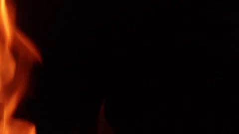 Abstract orange flame with black copy space Stock Footage 336532280