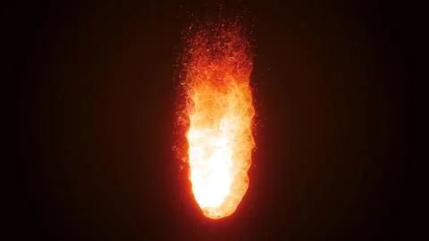 Abstract orange flame, bonfire glowing with bright fire on a dark backgroun.. イラスト素材