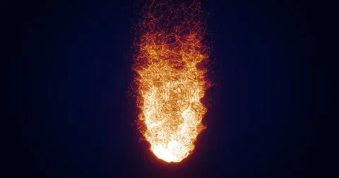 Abstract orange flame glowing burning bonfire fire glowing with magical ene.. イラスト素材