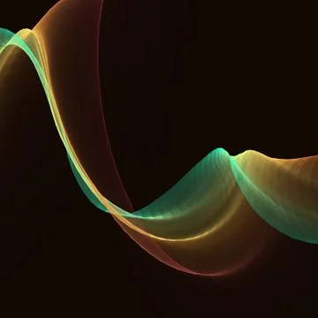 Abstract orange flame vector mesh on dark background. Futuristic technology s Stock Illustration