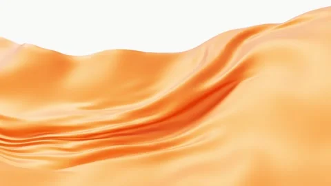 Abstract orange flowing fabric background with elegant silky motion and sof.. Stock Footage 327345175
