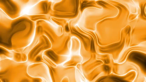 Abstract orange flowing liquid digital art ideal for backgrounds Video stock 311751470