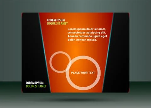 Abstract orange flyer Stock Illustration