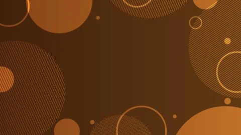 Abstract Orange Geometric Background with Circular Elements and Gradients D.. Stock Illustration