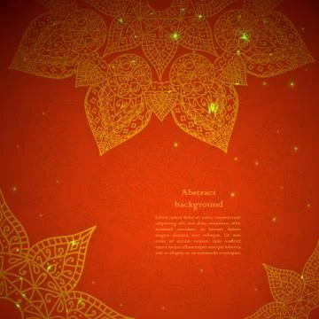 Abstract orange geometric background Stock Illustration