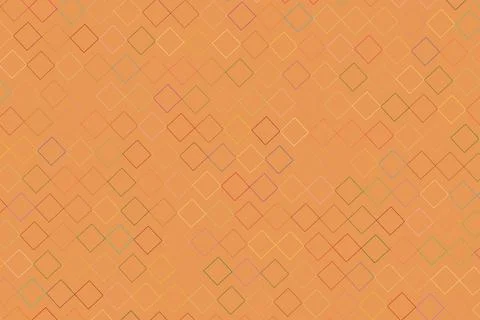 Abstract orange geometric pattern with squares and lines Stock Illustration