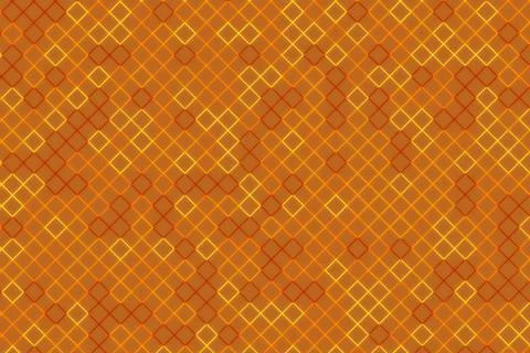 Abstract orange geometric pattern with squares and circles Stock Photos