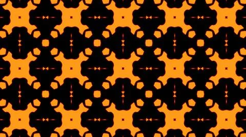 Abstract orange geometric seamless pattern background. Abstract Stripes Kalei Illustrazione stock
