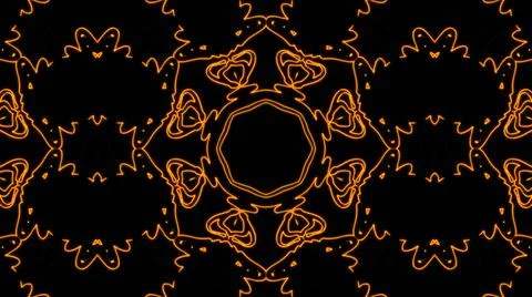 Abstract orange geometric seamless pattern background. Abstract Stripes Kalei Illustrazione stock