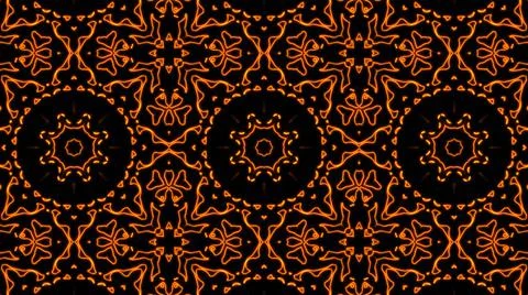 Abstract orange geometric seamless pattern background. Abstract Stripes Kalei Stock Illustration