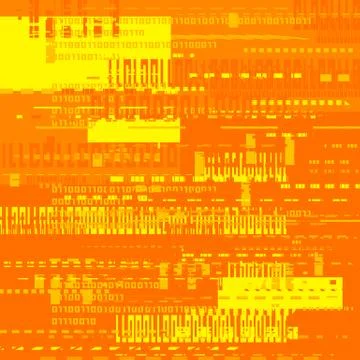 Abstract orange glitch background. Stock Illustration
