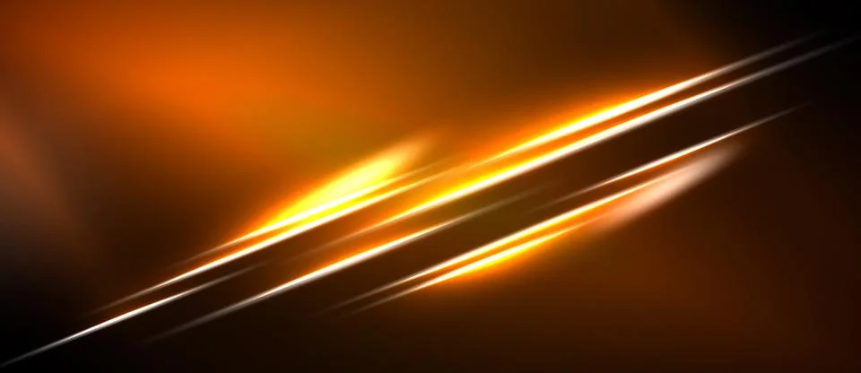 Abstract orange glow, diagonal lines create dynamic energy. Dark background Stock Illustration