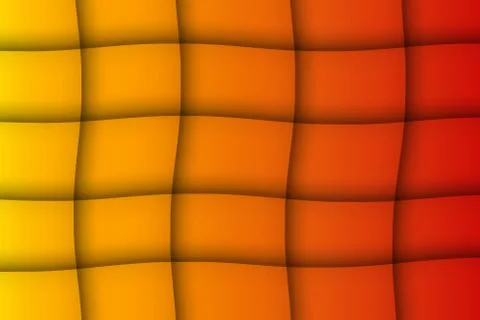 Abstract Orange Gradient 3D Paper Cut Shapes Background Stock Illustration
