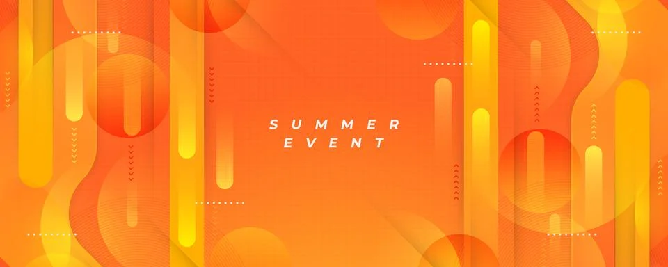 Abstract Orange Gradient Background with Geometric and Circular Elements Stock Illustration