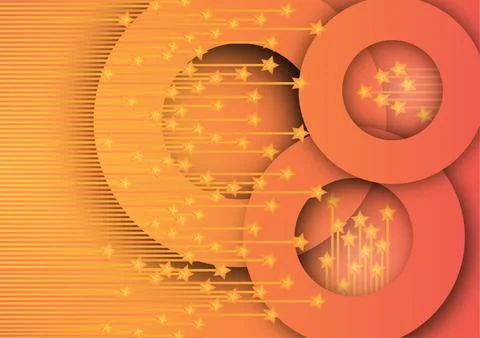 Abstract orange gradient background light bright Star. vector illustration. Stock Illustration