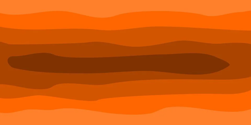 Abstract Orange Gradient Background with Smooth Wave Layers Stock Illustration