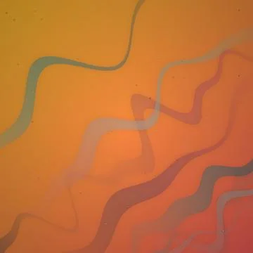 Abstract Orange Gradient Background with Wavy Fluid Lines and Scattered Illustrazione stock