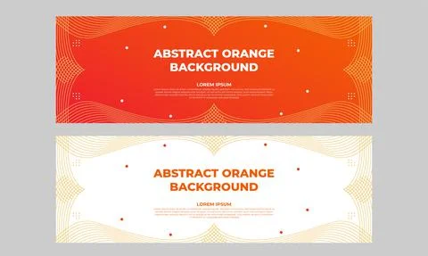 Abstract orange gradient banner template Stock Illustration