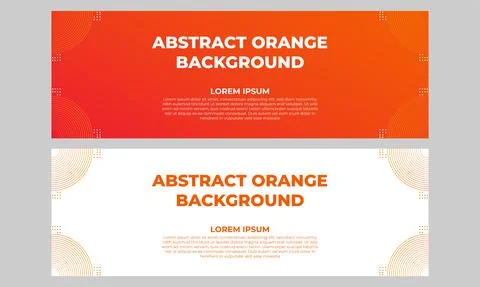 Abstract orange gradient banner template Stock Illustration