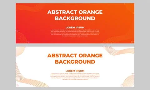 Abstract orange gradient banner template Stock Illustration