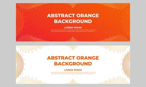 Abstract orange gradient banner template Stock Illustration