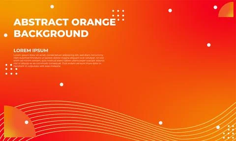 Abstract orange gradient geometric background design Stock Illustration