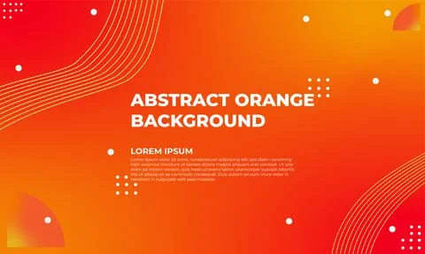 Abstract orange gradient geometric background design Stock Illustration