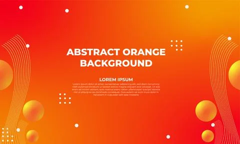 Abstract orange gradient geometric background design Stock Illustration