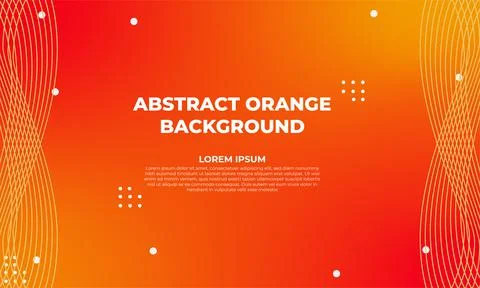 Abstract orange gradient geometric background design Stock Illustration