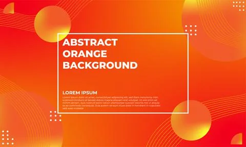Abstract orange gradient geometric background design Stock Illustration