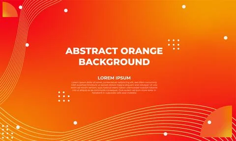 Abstract orange gradient geometric background design Illustrazione stock