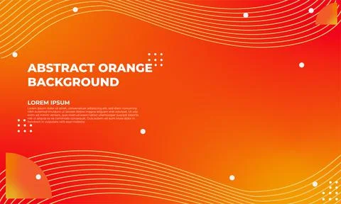 Abstract orange gradient geometric background design Illustrazione stock