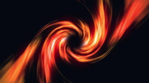 Abstract orange gradient spiral glowing light on dark background Stock Footage 285117407