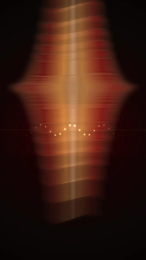 Abstract Orange Gradient Waves with Glowing Dots, Digital Art, Motion Backg.. Stock Footage 347697950