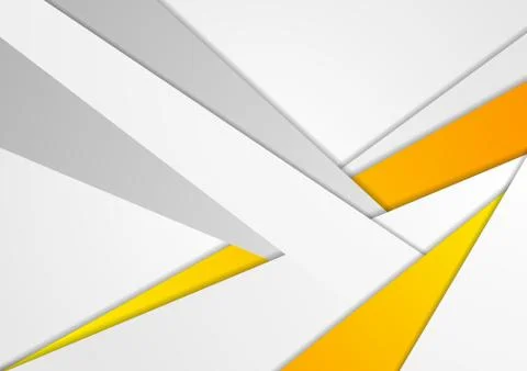 Abstract orange grey corporate tech background Stock Illustration