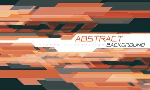 Abstract orange grey geometric creative design on white design modern futuris Stock Illustration