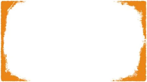 Abstract Orange Grunge Border Frame Overlaying a Clean White Background Stock Illustration