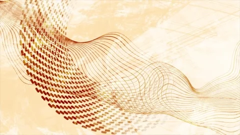 Abstract orange grunge texture motion background with dotted linear circles Stock Footage 341550347