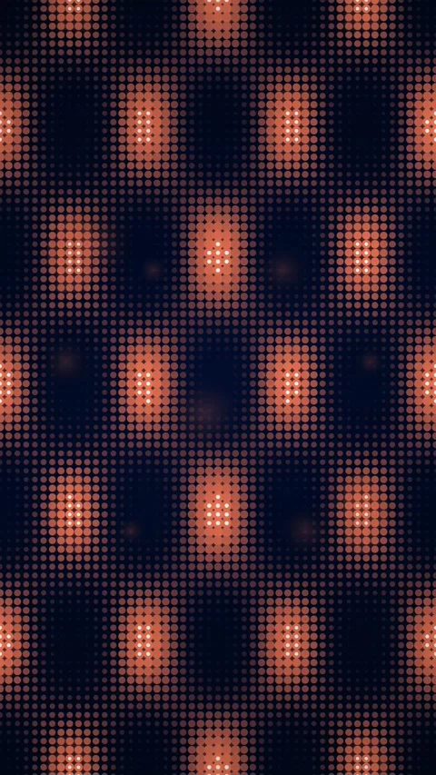 Abstract Orange Halftone Dots Pattern on Dark Blue Background, Geometric Gr.. Stock Footage 347695568
