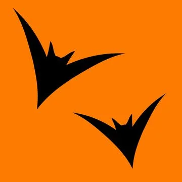 Abstract Orange Halloween Pumpkin Border on Black Background Stock Illustration
